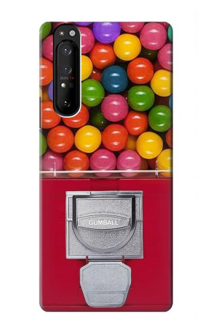 W3938 Gumball Capsule Game Graphic Hard Case and Leather Flip Case For Sony Xperia 1 III