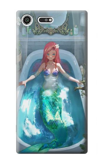 W3911 Cute Little Mermaid Aqua Spa Hard Case and Leather Flip Case For Sony Xperia XZ Premium