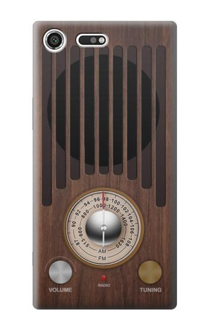 W3935 FM AM Radio Tuner Graphic Hard Case and Leather Flip Case For Sony Xperia XZ Premium
