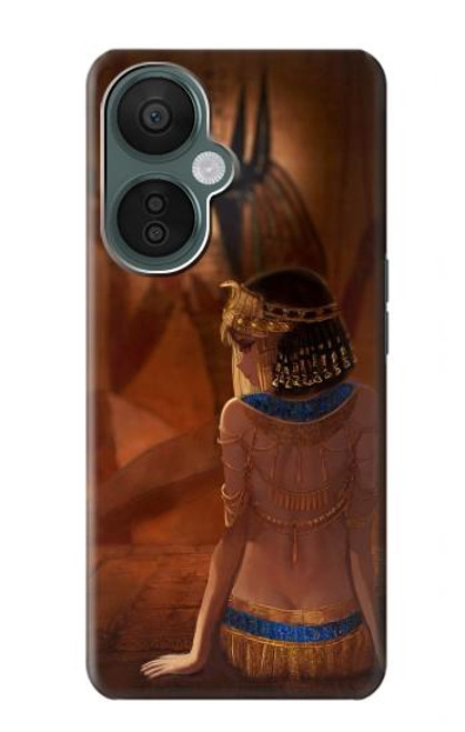 W3919 Egyptian Queen Cleopatra Anubis Hard Case and Leather Flip Case For OnePlus Nord CE 3 Lite, Nord N30 5G