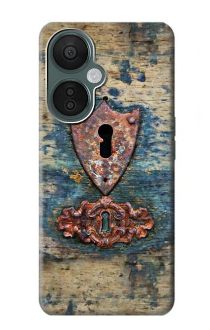 W3955 Vintage Keyhole Weather Door Hard Case and Leather Flip Case For OnePlus Nord CE 3 Lite, Nord N30 5G