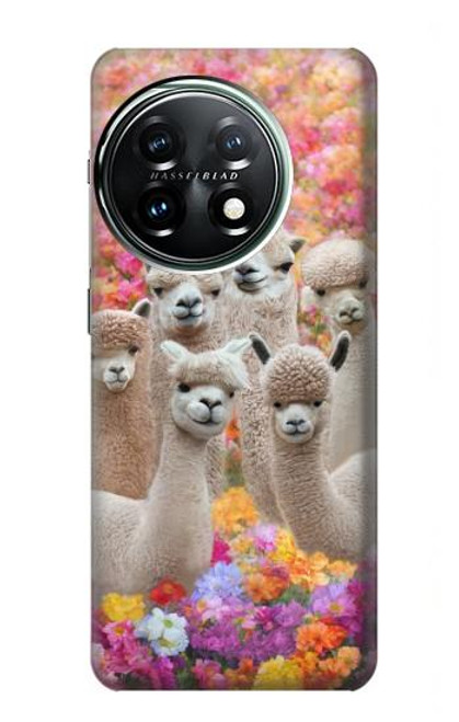 W3916 Alpaca Family Baby Alpaca Hard Case and Leather Flip Case For OnePlus 11