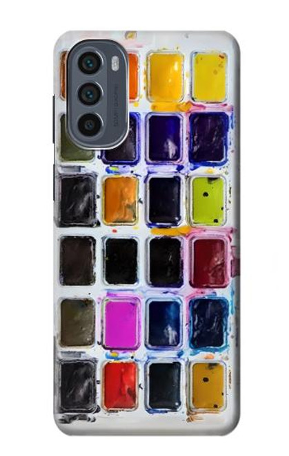 W3956 Watercolor Palette Box Graphic Hard Case and Leather Flip Case For Motorola Moto G62 5G