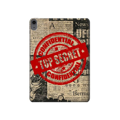 W3937 Text Top Secret Art Vintage Tablet Hard Case For iPad Air (2022,2020, 4th, 5th), iPad Pro 11 (2022, 6th)