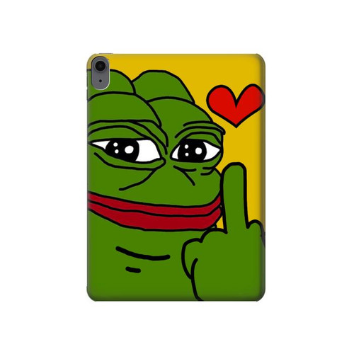 W3945 Pepe Love Middle Finger Tablet Hard Case For iPad Air (2022, 2020), Air 11 (2024), Pro 11 (2022)