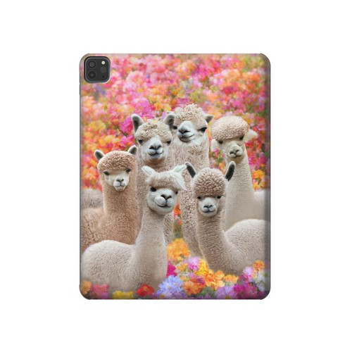 W3916 Alpaca Family Baby Alpaca Tablet Hard Case For iPad Pro 11 (2021,2020,2018, 3rd, 2nd, 1st)
