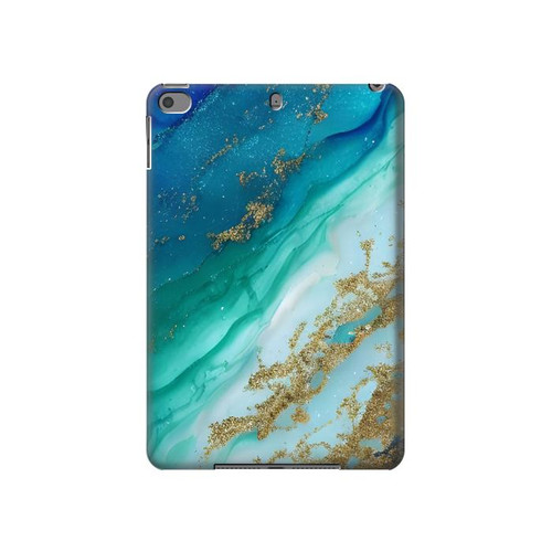 W3920 Abstract Ocean Blue Color Mixed Emerald Tablet Hard Case For iPad mini 4, iPad mini 5, iPad mini 5 (2019)