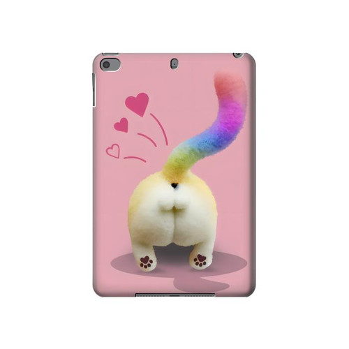 W3923 Cat Bottom Rainbow Tail Tablet Hard Case For iPad mini 4, iPad mini 5, iPad mini 5 (2019)