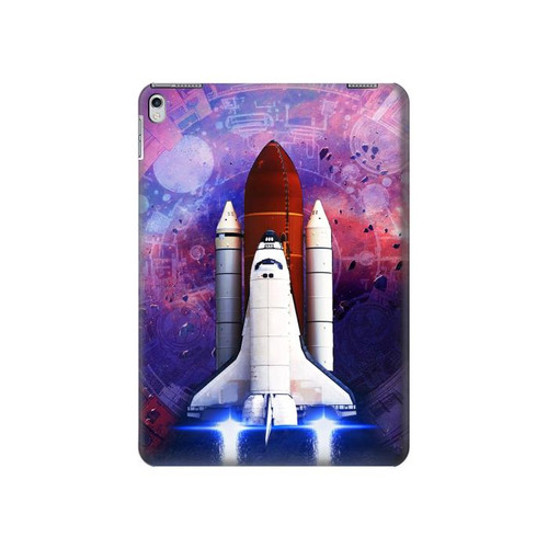 W3913 Colorful Nebula Space Shuttle Tablet Hard Case For iPad Air 2, iPad 9.7 (2017,2018), iPad 6, iPad 5