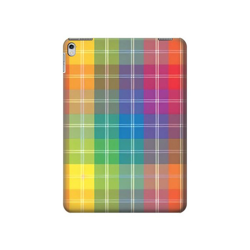 W3942 LGBTQ Rainbow Plaid Tartan Tablet Hard Case For iPad Air 2, iPad 9.7 (2017,2018), iPad 6, iPad 5