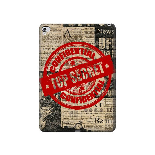 W3937 Text Top Secret Art Vintage Tablet Hard Case For iPad Pro 12.9 (2015,2017)