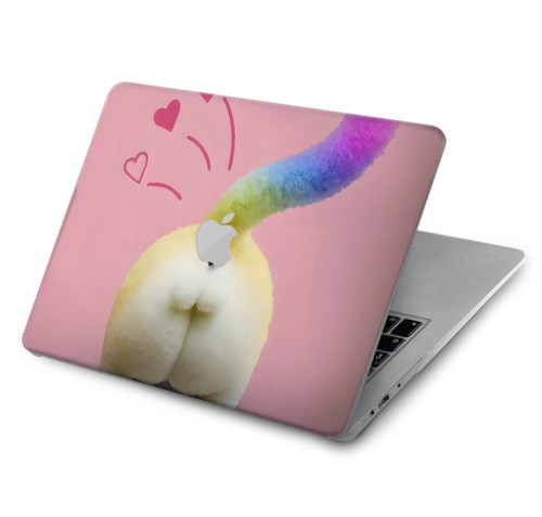 W3923 Cat Bottom Rainbow Tail Hard Case Cover For MacBook Pro 15″ - A1707, A1990