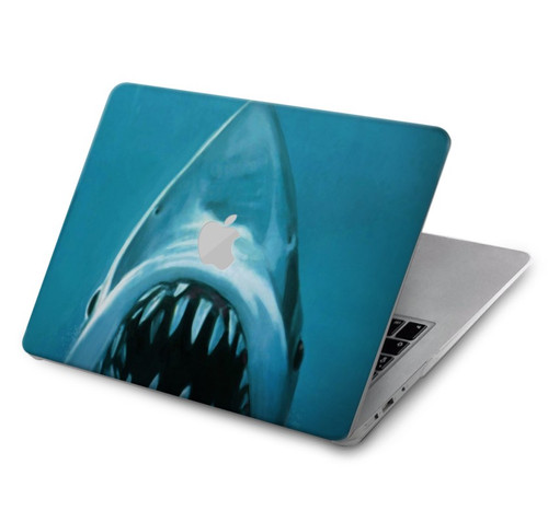 W0830 White Shark Hard Case Cover For MacBook Air 15″ (2023,2024) - A2941, A3114