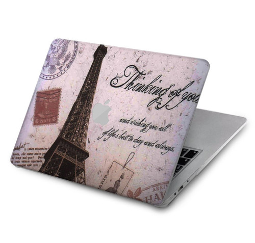W2211 Paris Postcard Eiffel Tower Hard Case Cover For MacBook Air 15″ (2023,2024) - A2941, A3114