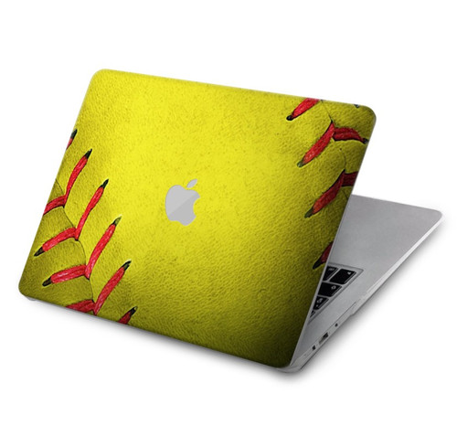 W3031 Yellow Softball Ball Hard Case Cover For MacBook Air 15″ (2023,2024) - A2941, A3114