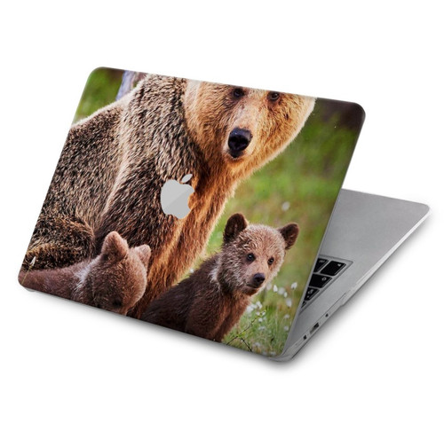 W3558 Bear Family Hard Case Cover For MacBook Air 15″ (2023,2024) - A2941, A3114