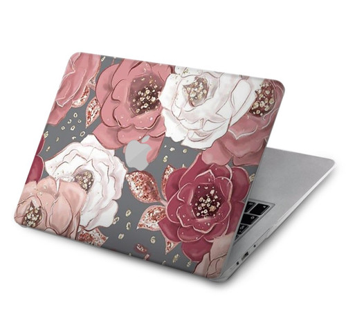 W3716 Rose Floral Pattern Hard Case Cover For MacBook Air 15″ (2023,2024) - A2941, A3114