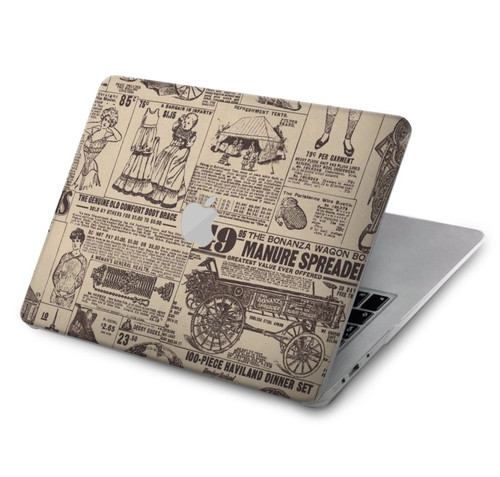 W3819 Retro Vintage Paper Hard Case Cover For MacBook Air 15″ (2023,2024) - A2941, A3114