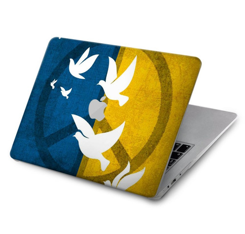 W3857 Peace Dove Ukraine Flag Hard Case Cover For MacBook Air 15″ (2023,2024) - A2941, A3114
