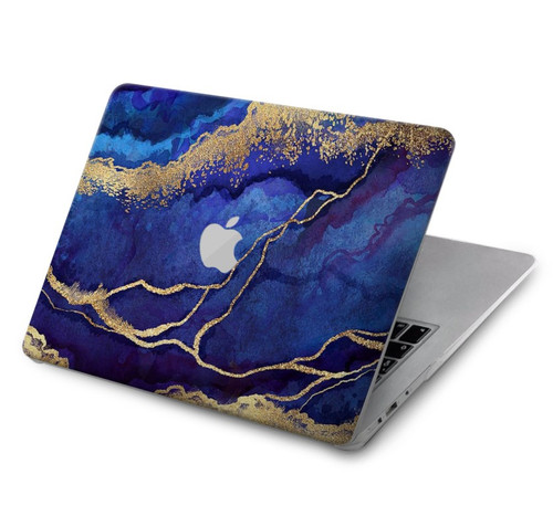 W3906 Navy Blue Purple Marble Hard Case Cover For MacBook Air 15″ (2023,2024) - A2941, A3114