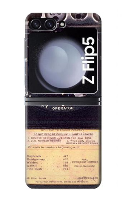 W0086 Payphone Vintage Hard Case For Samsung Galaxy Z Flip 5