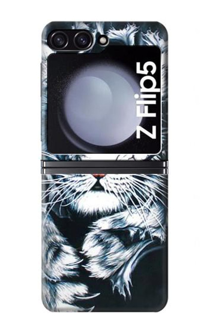 W0265 White Tiger Hard Case For Samsung Galaxy Z Flip 5