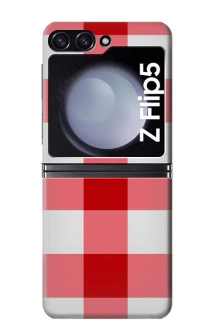 W3535 Red Gingham Hard Case For Samsung Galaxy Z Flip 5