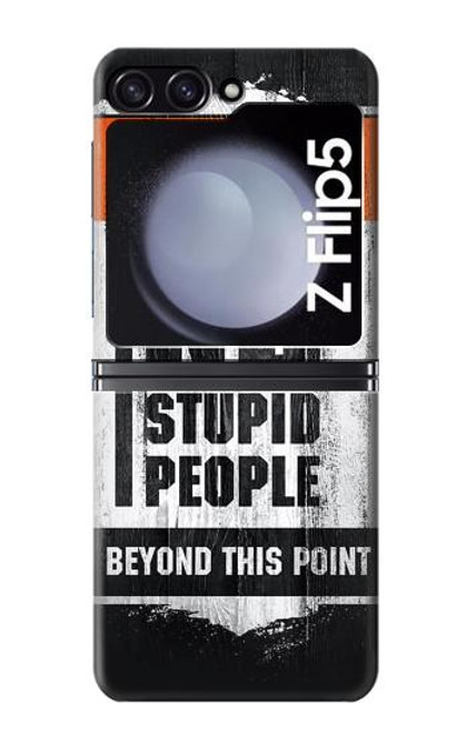 W3704 No Stupid People Hard Case For Samsung Galaxy Z Flip 5