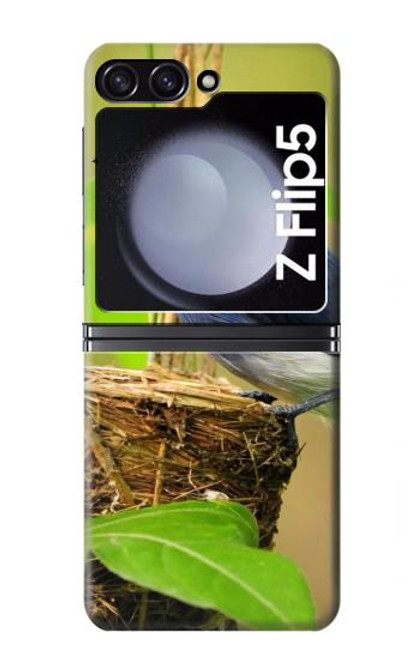 W3839 Bluebird of Happiness Blue Bird Hard Case For Samsung Galaxy Z Flip 5