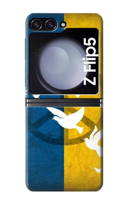 W3857 Peace Dove Ukraine Flag Hard Case For Samsung Galaxy Z Flip 5