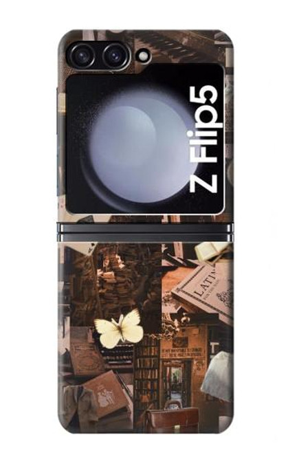 W3877 Dark Academia Hard Case For Samsung Galaxy Z Flip 5