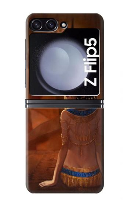 W3919 Egyptian Queen Cleopatra Anubis Hard Case For Samsung Galaxy Z Flip 5
