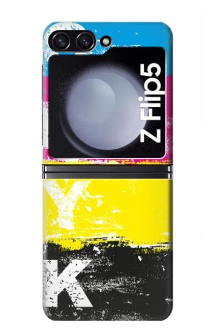 W3930 Cyan Magenta Yellow Key Hard Case For Samsung Galaxy Z Flip 5