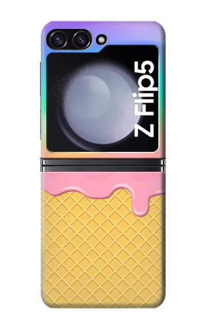 W3939 Ice Cream Cute Smile Hard Case For Samsung Galaxy Z Flip 5