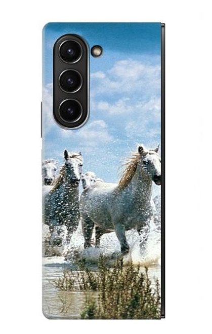 W0250 White Horse Hard Case For Samsung Galaxy Z Fold 5