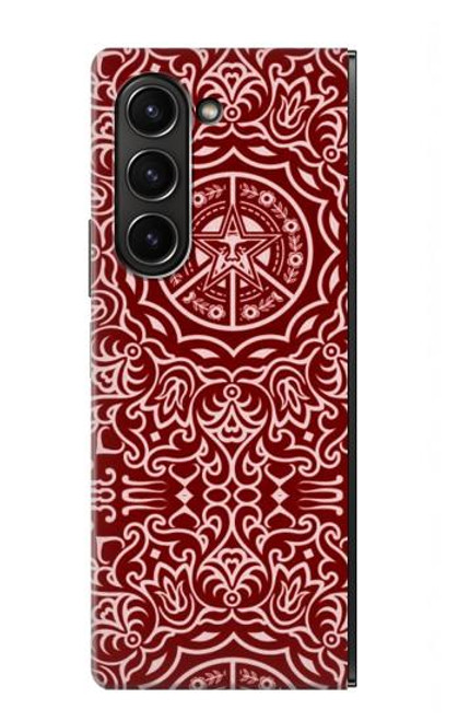 W3556 Yen Pattern Hard Case For Samsung Galaxy Z Fold 5