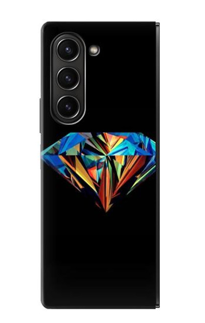 W3842 Abstract Colorful Diamond Hard Case For Samsung Galaxy Z Fold 5