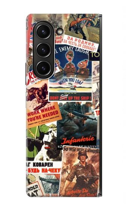 W3905 Vintage Army Poster Hard Case For Samsung Galaxy Z Fold 5