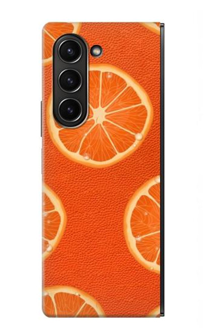 W3946 Seamless Orange Pattern Hard Case For Samsung Galaxy Z Fold 5