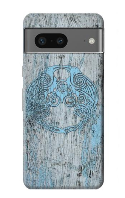 W3829 Huginn And Muninn Twin Ravens Norse Hard Case and Leather Flip Case For Google Pixel 7a