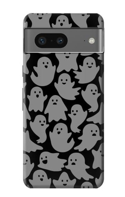 W3835 Cute Ghost Pattern Hard Case and Leather Flip Case For Google Pixel 7a