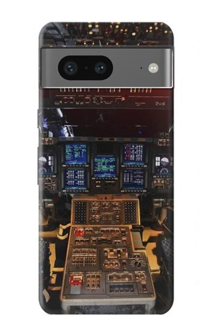 W3836 Airplane Cockpit Hard Case and Leather Flip Case For Google Pixel 7a