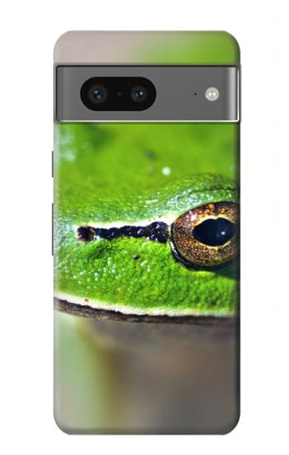 W3845 Green frog Hard Case and Leather Flip Case For Google Pixel 7a