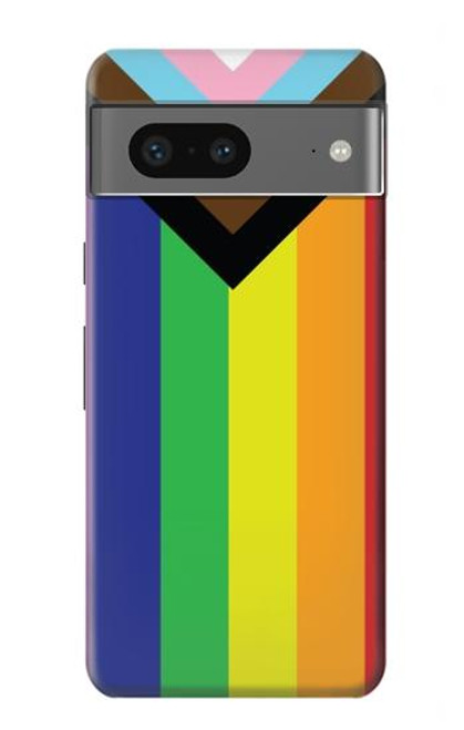 W3846 Pride Flag LGBT Hard Case and Leather Flip Case For Google Pixel 7a