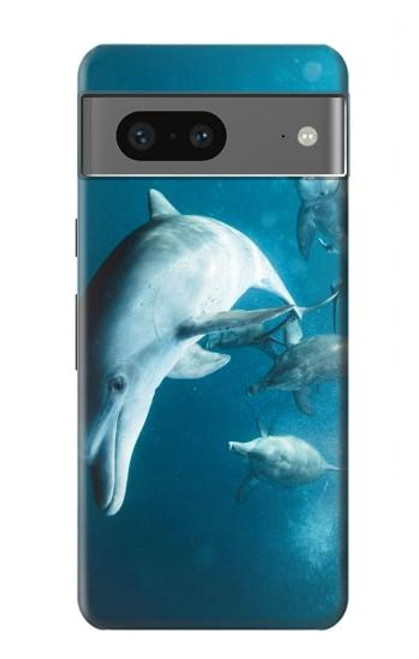 W3878 Dolphin Hard Case and Leather Flip Case For Google Pixel 7a