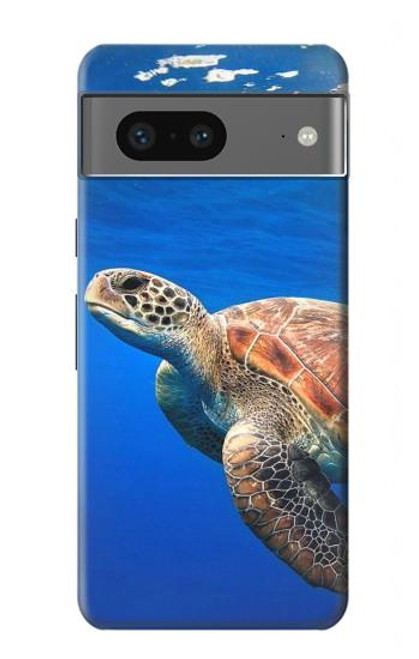 W3898 Sea Turtle Hard Case and Leather Flip Case For Google Pixel 7a