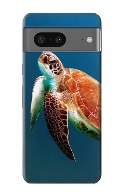 W3899 Sea Turtle Hard Case and Leather Flip Case For Google Pixel 7a