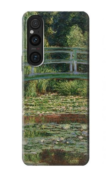 W3674 Claude Monet Footbridge and Water Lily Pool Hard Case and Leather Flip Case For Sony Xperia 1 V