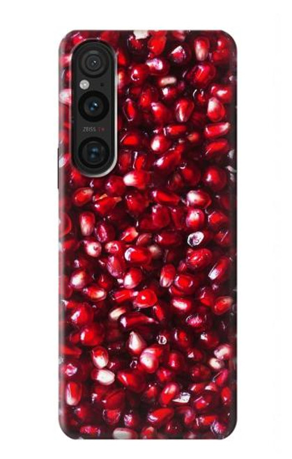 W3757 Pomegranate Hard Case and Leather Flip Case For Sony Xperia 1 V