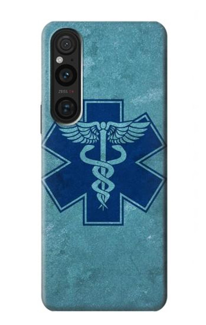 W3824 Caduceus Medical Symbol Hard Case and Leather Flip Case For Sony Xperia 1 V